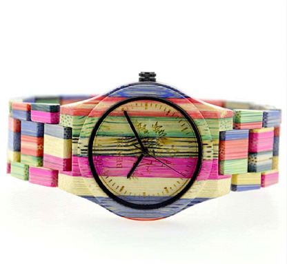 Orologio coppia legno bambù