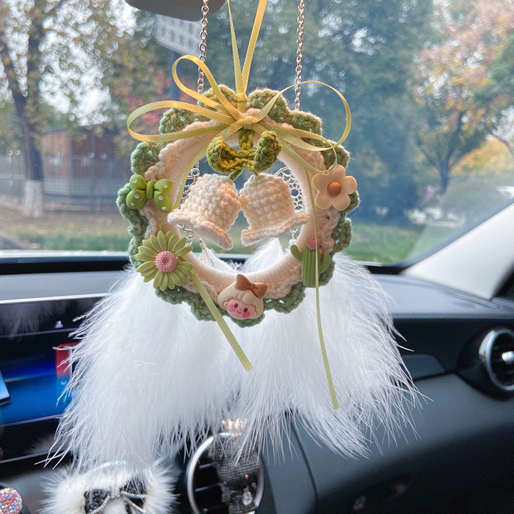 Ciondolo auto intrecciato orchidea