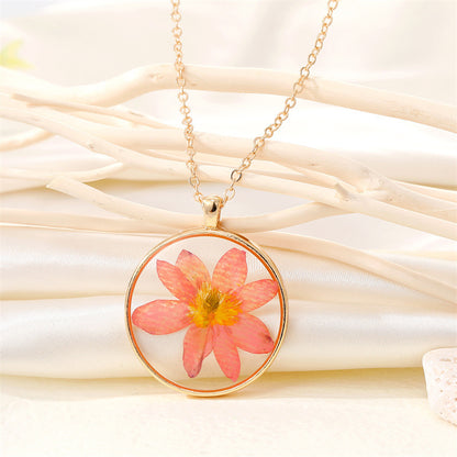 Collana fiori secchi rotondi