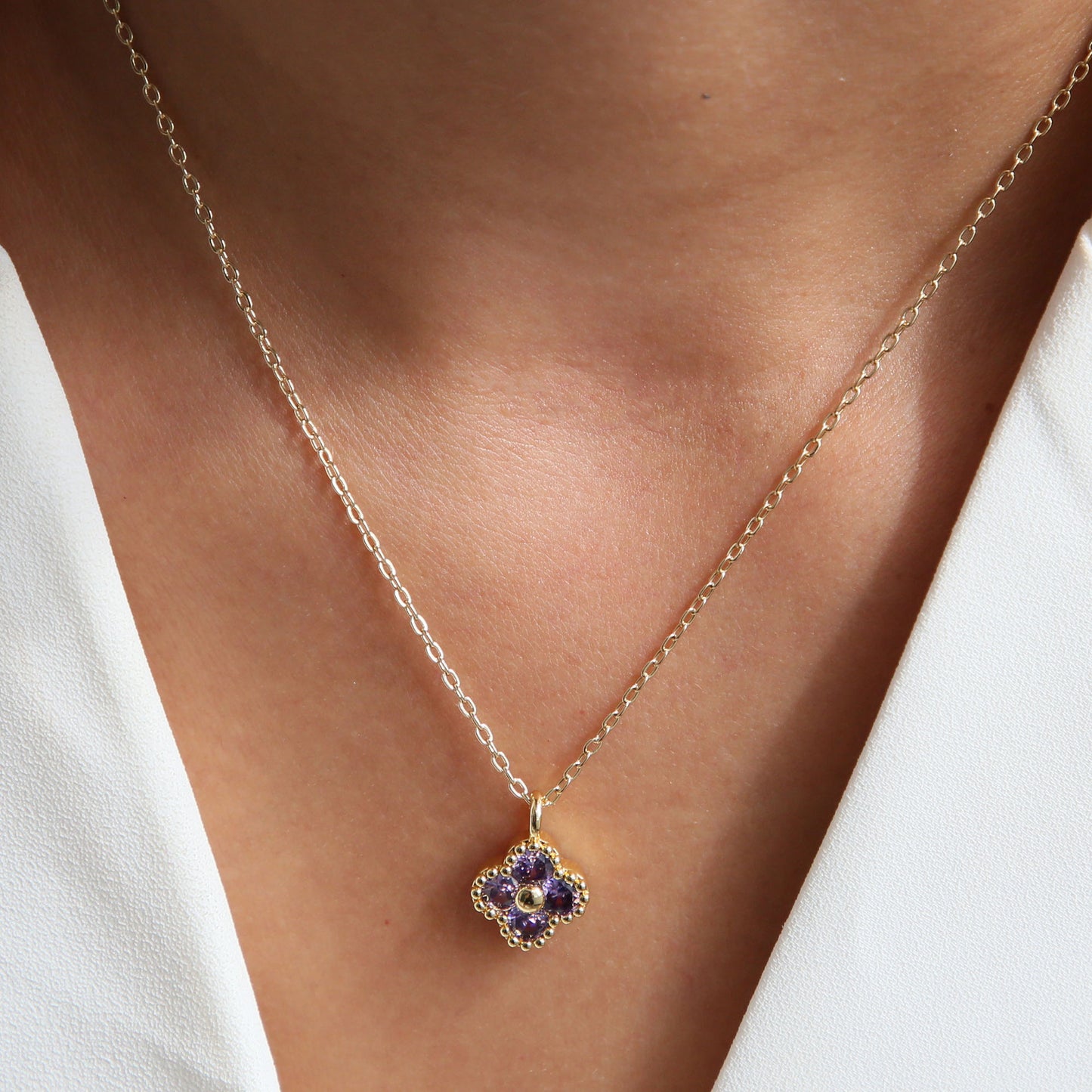 Collana trifoglio fortunato