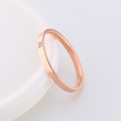 Anello zircone acciaio