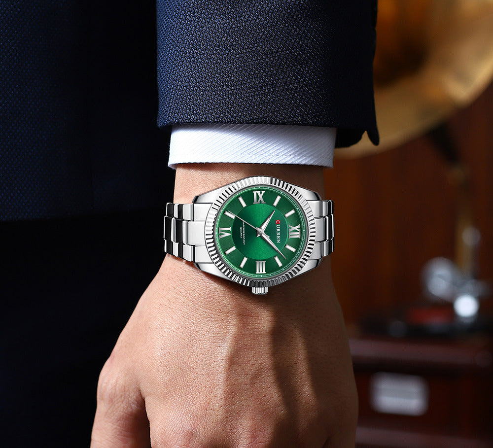 Orologio uomo acciaio a scala romana