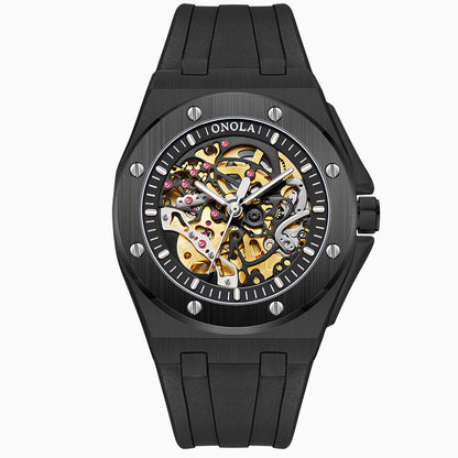 Orologio automatico da uomo con cinturino silicone