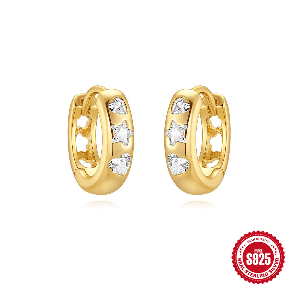 Orecchini argento zircone delicati