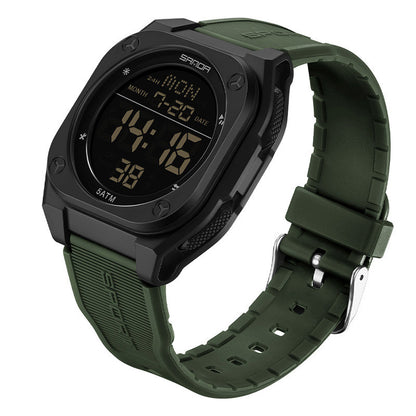 Orologio digitale trasparente quadrato