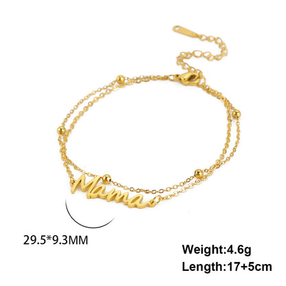 Braccialetto charm mamma titanio
