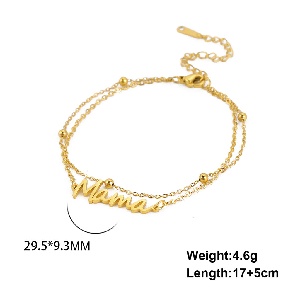 Braccialetto charm mamma titanio