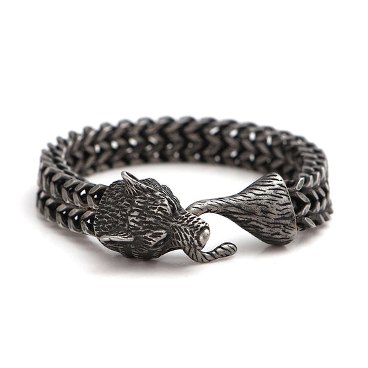 Bracciale testa di lupo vichingo