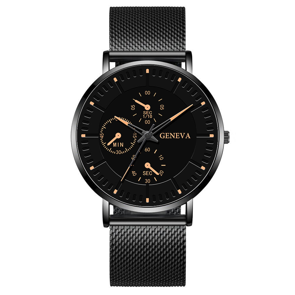Orologio con cinturino mesh da uomo