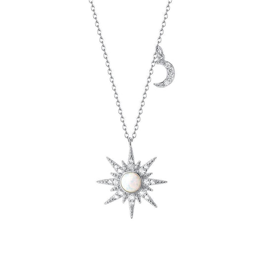Collana opale stella e luna