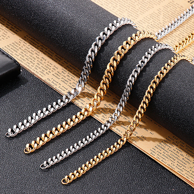 Bracciale catena cubana titanato