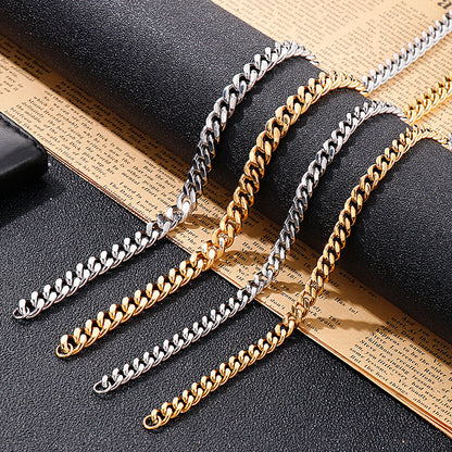 Bracciale catena cubana titanato