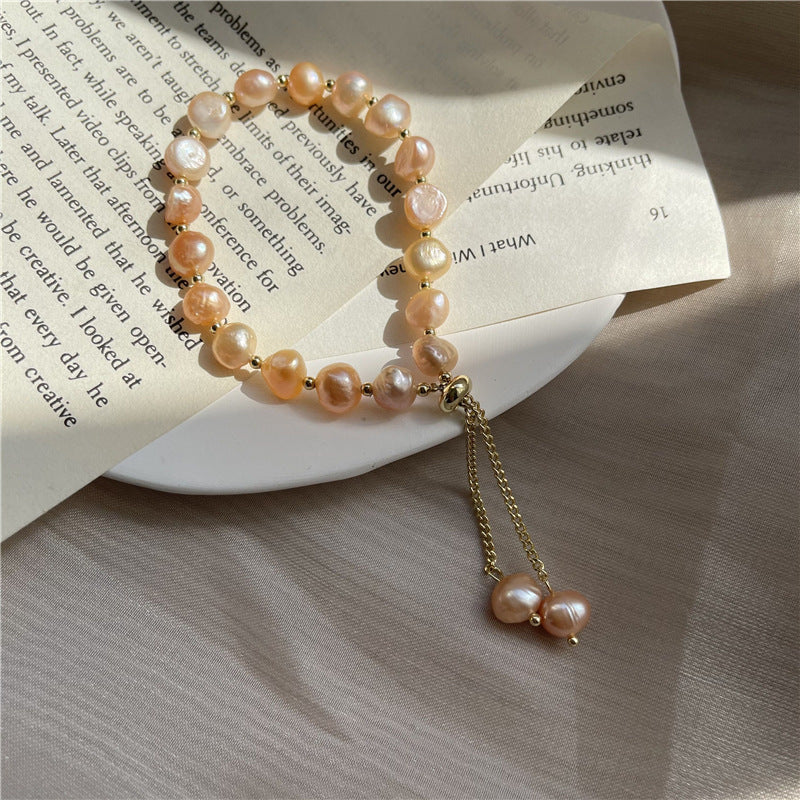 Bracciale donna perle barocche allungabile