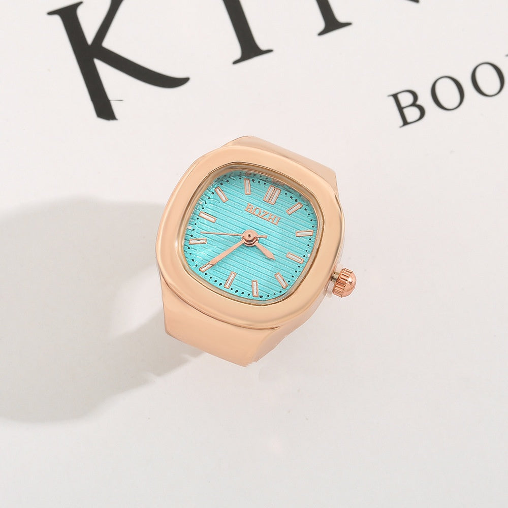 Anello orologio quadrato