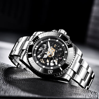 Orologio meccanico cinturino acciaio