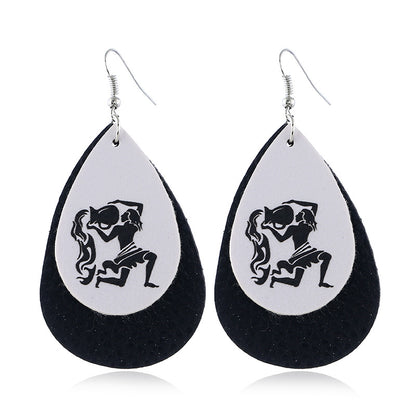 Orecchini zodiaco in pelle
