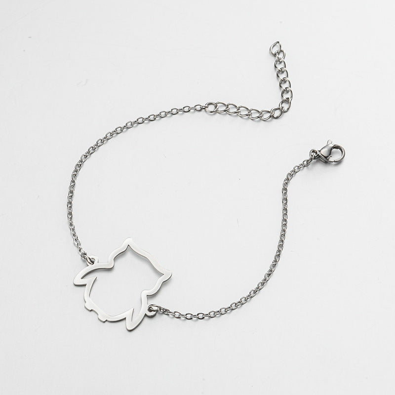 Bracciale con Pendente Gufo Traforato