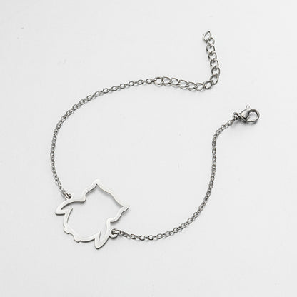 Bracciale con Pendente Gufo Traforato