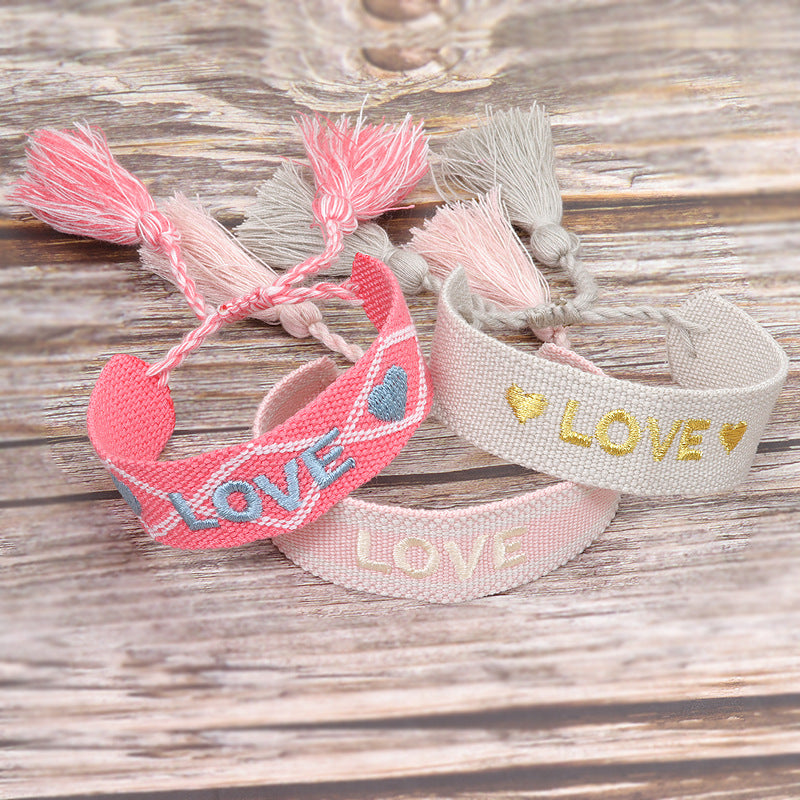 Bracciale coppia con ricamo