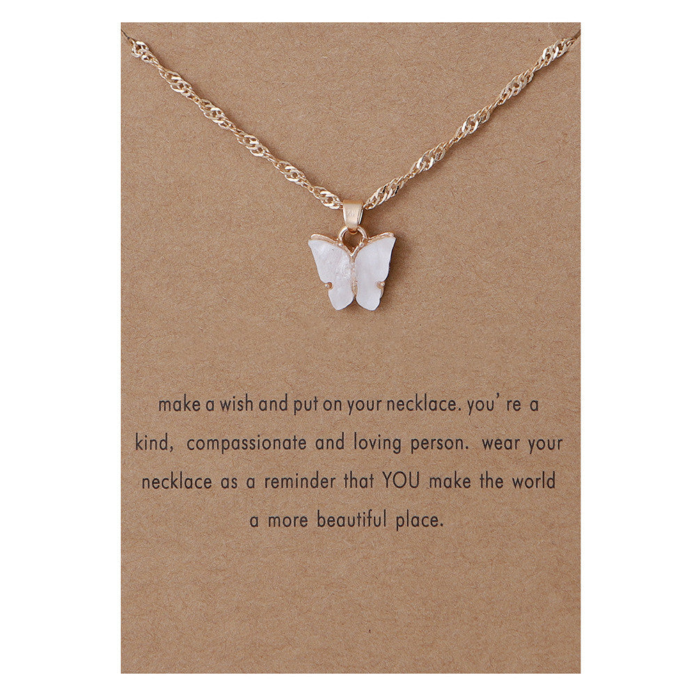 Collana farfalla acrilica