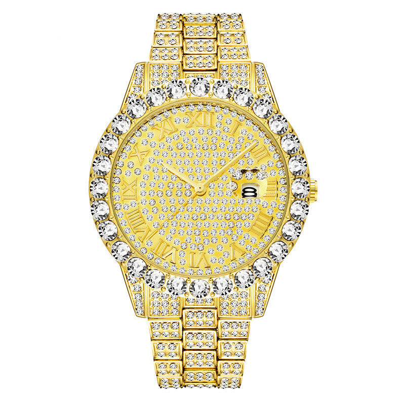 Orologio da uomo tempestato di strass
