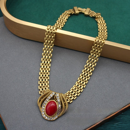 Collana agata rossa e verde