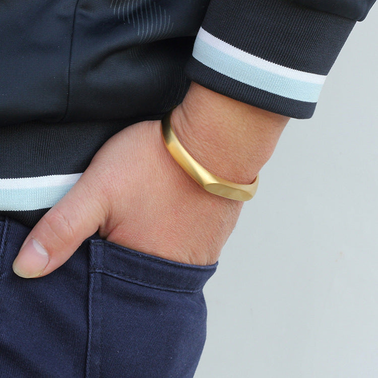 Bracciale retrò acciaio titanio
