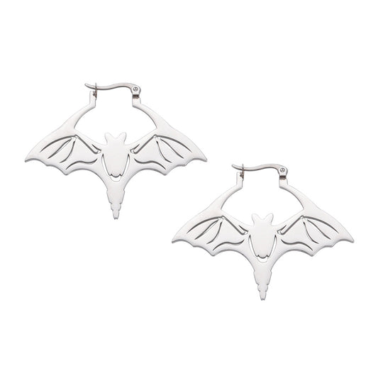 Orecchini pipistrello d'acciaio