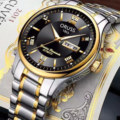 Orologio uomo automatico con calendario impermeabile