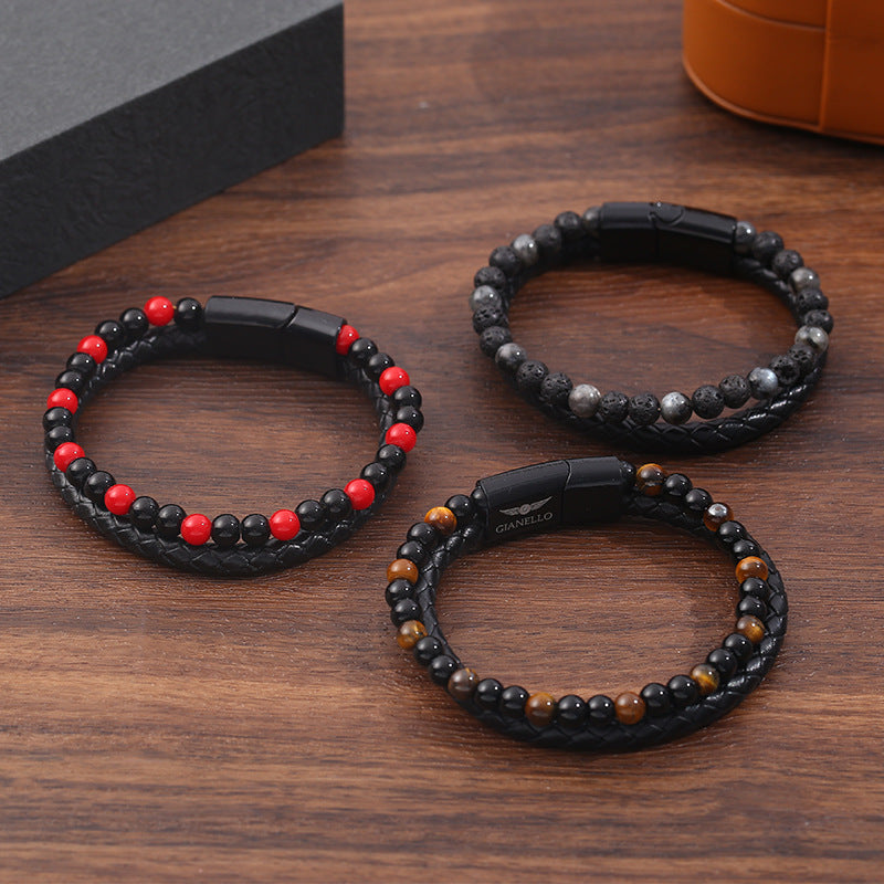 Bracciale occhio di tigre intrecciato