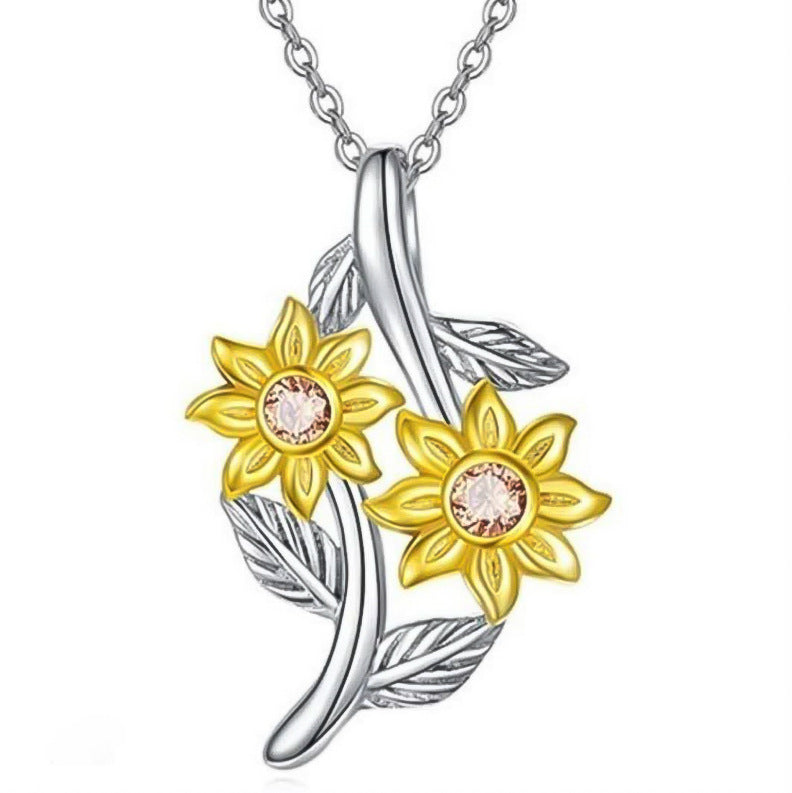 Ciondolo girasole e cuore