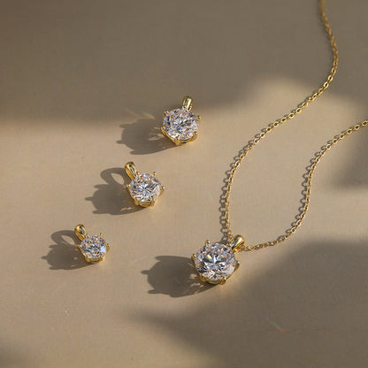 Collana moissanite sei artigli