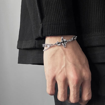 Collana croce scura titanio