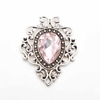 Spilla fiore goccia argento