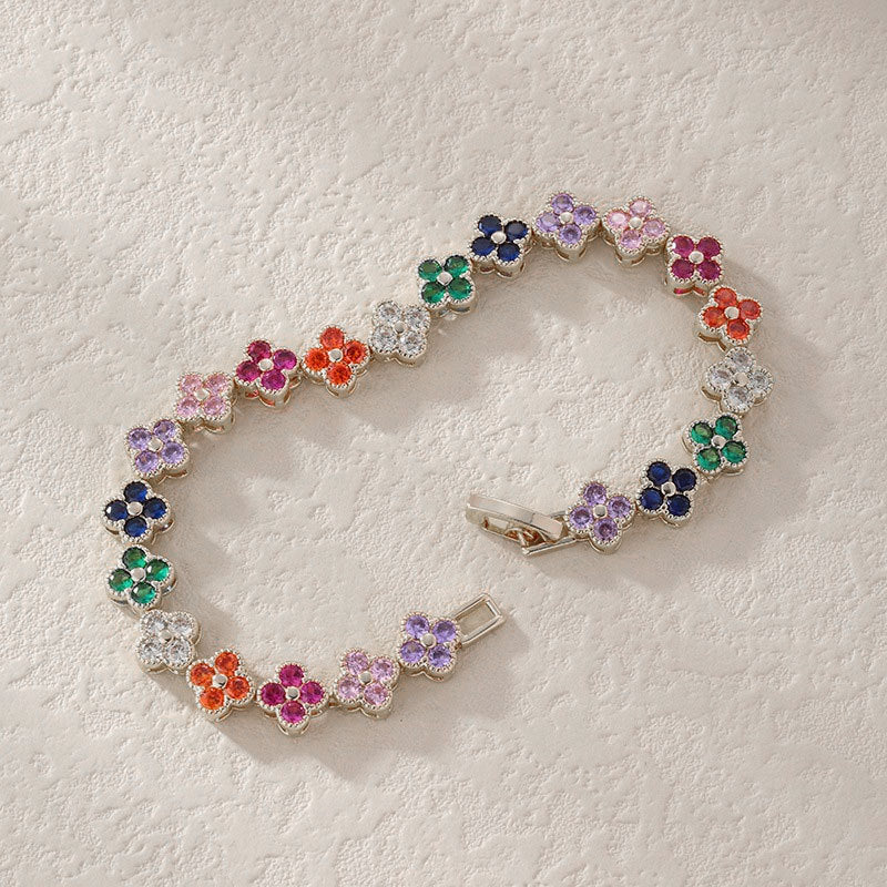 Bracciale zirconi placcato rame