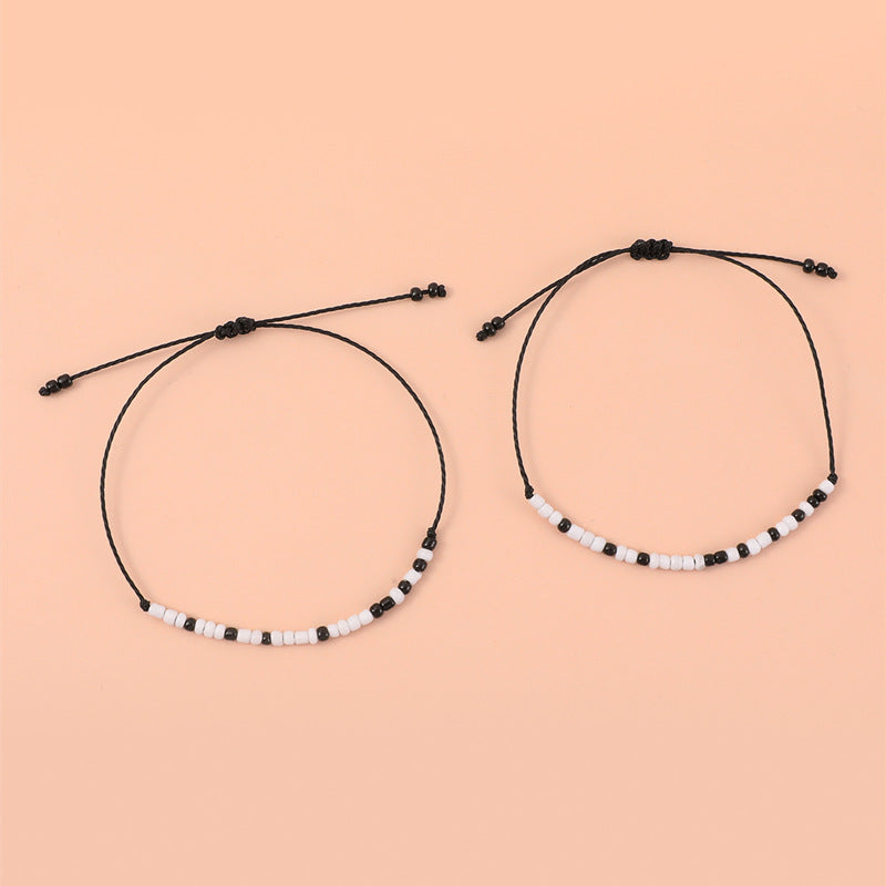 Bracciale coppia perline bicolore