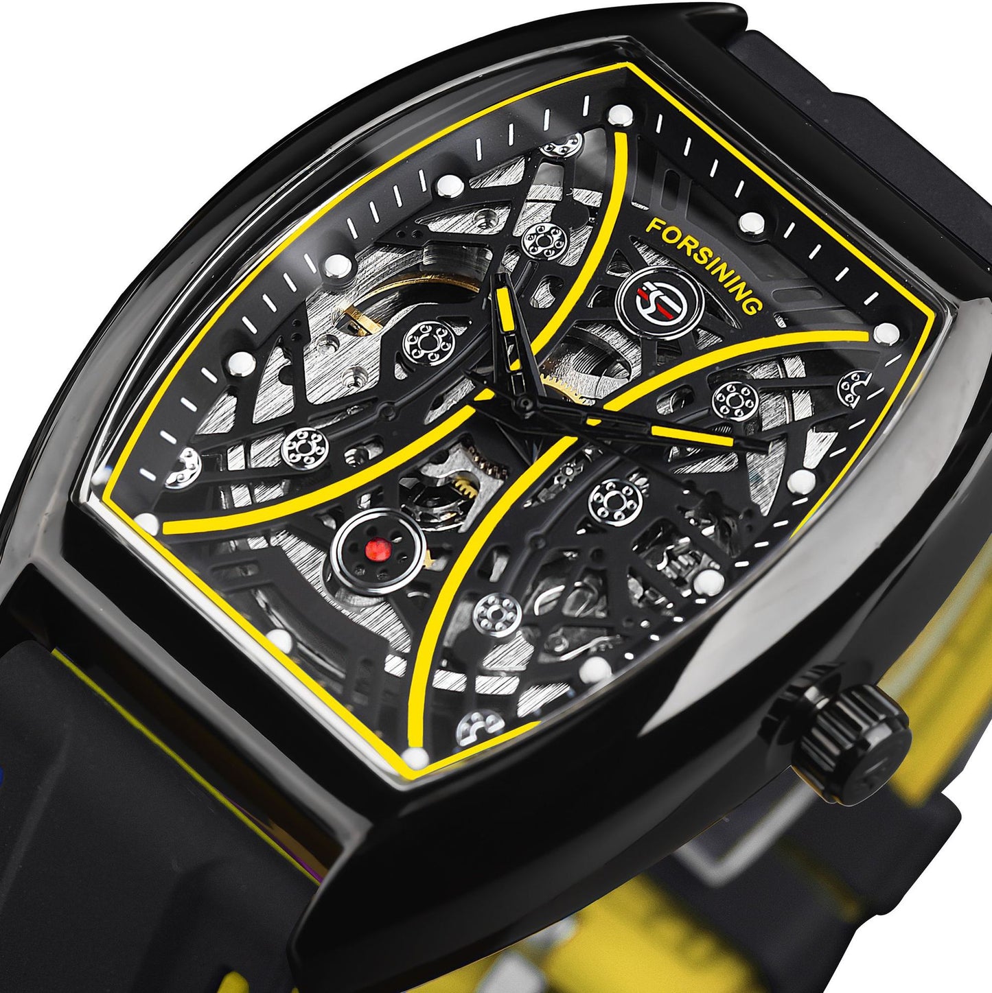 Orologio automatico scheletrato da uomo luminoso