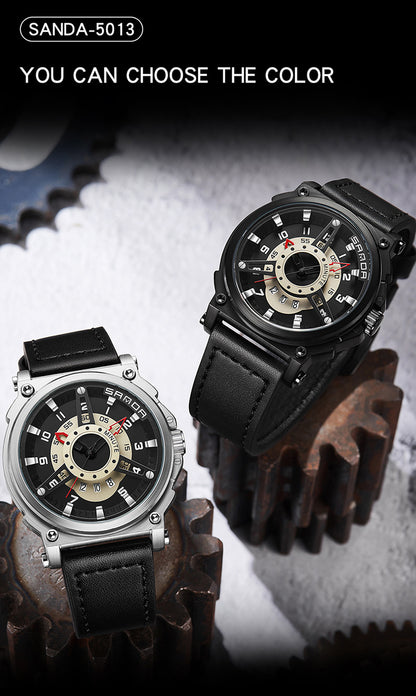 Orologio quadrante grande a cinturino in quarzo