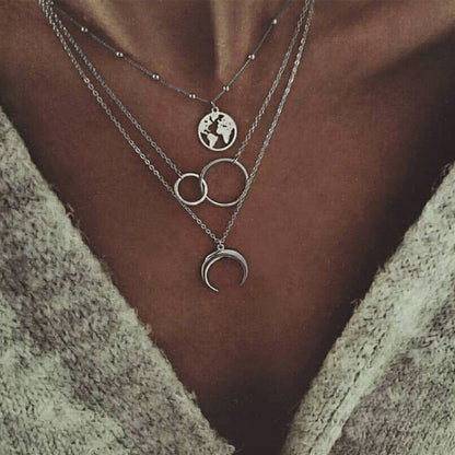 Collana Luna Multistrato