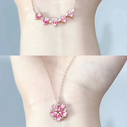 Collana floreale argento minimalista da donna