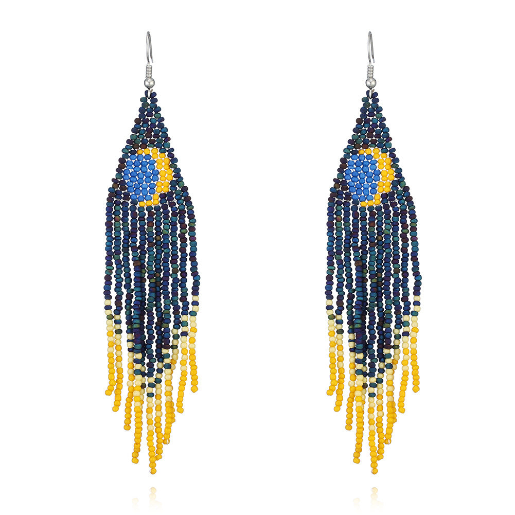 Orecchini perle riso boho