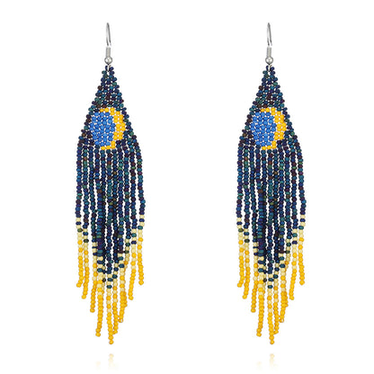 Orecchini perle riso boho