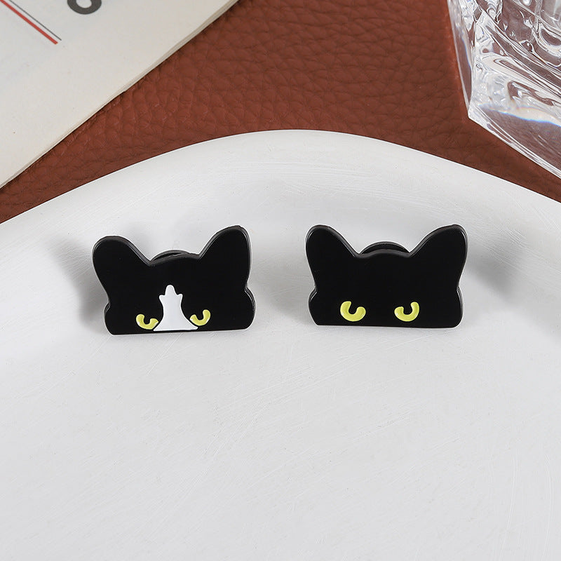 Spilla gatto nero cartoon