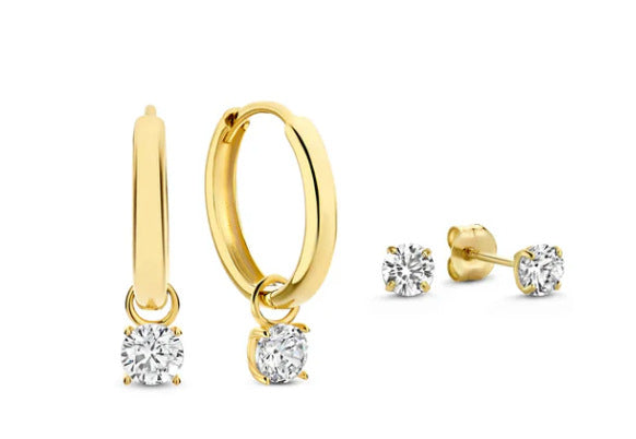 Orecchini diamante impilabili