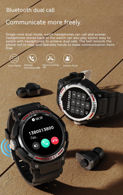 Smartwatch con auricolari doppia chiamata
