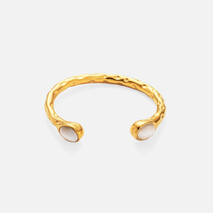 Bracciale titanio oro zircone