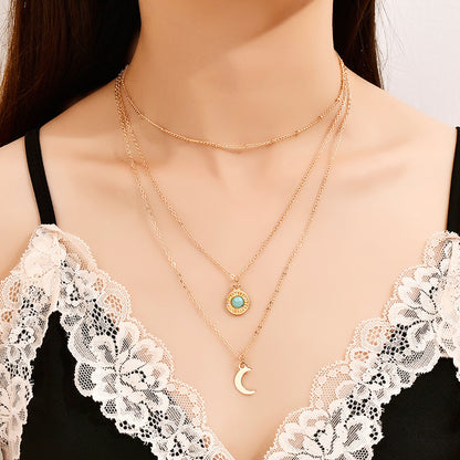 Collana luna turchese