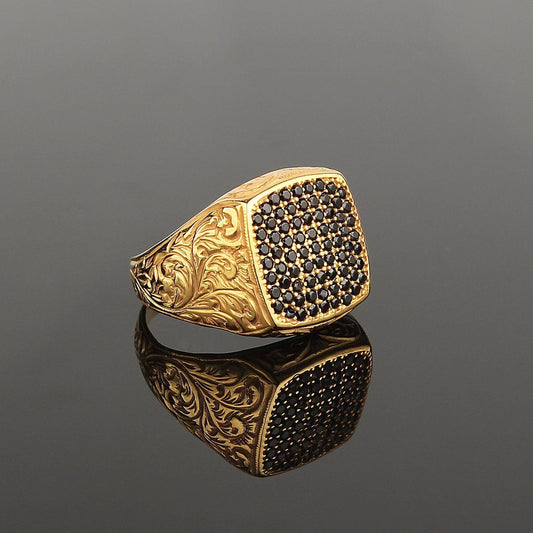 Anello testa di leone oro