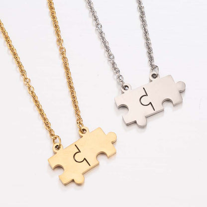 Collana puzzle acciaio