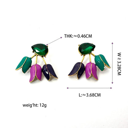 Orecchini giglio smaltati